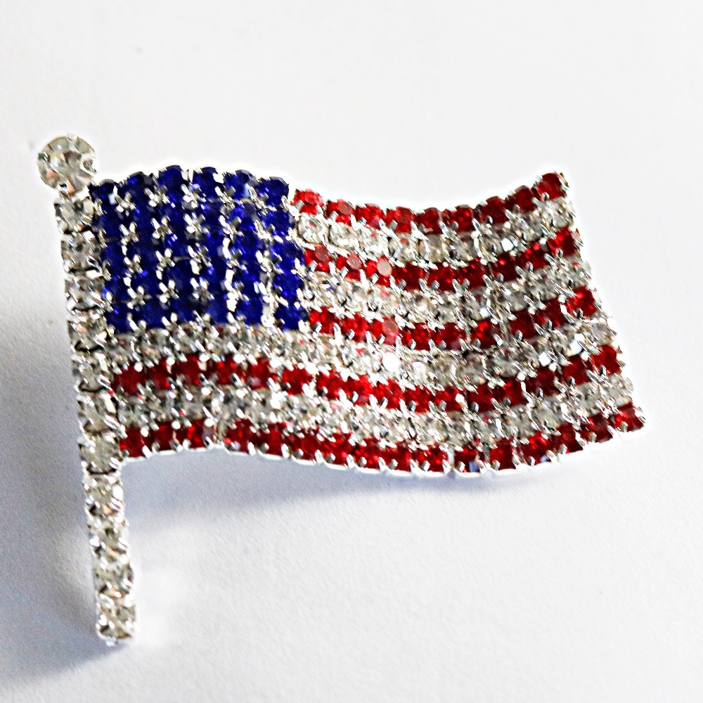 American Flag Brooch American Flag Pin Patriotic Brooch Patriotic pin